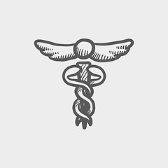 Image showing Medical symbol sketch icon