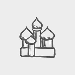 Image showing Saint Basil cathedral sketch icon