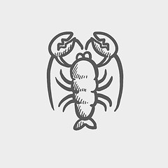 Image showing Lobster sketch icon