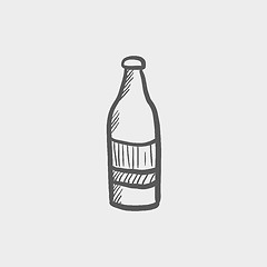 Image showing Soda bottle sketch icon