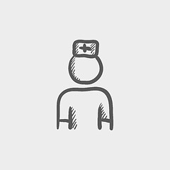 Image showing Nurse sketch icon