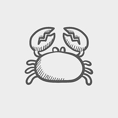 Image showing Crab sketch icon