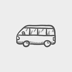 Image showing Minibus sketch icon
