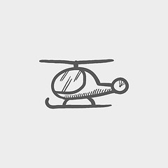 Image showing Helicopter sketch icon