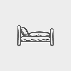 Image showing Bed sketch icon