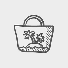 Image showing Summer bag sketch icon