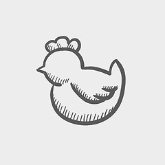 Image showing Chick sketch icon