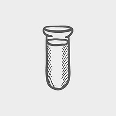 Image showing Test tube sketch icon