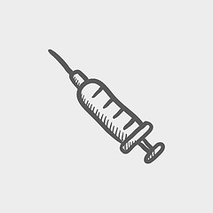 Image showing Syringe sketch icon