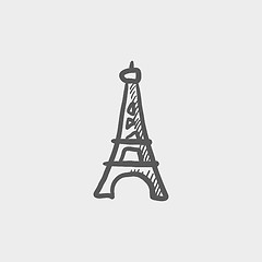 Image showing Paris tower sketch icon