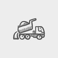 Image showing Dump truck sketch icon