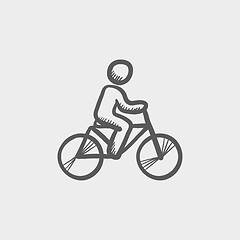 Image showing Racing bike sketch icon