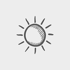 Image showing Sun sketch icon