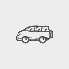 Image showing Minivan sketch icon