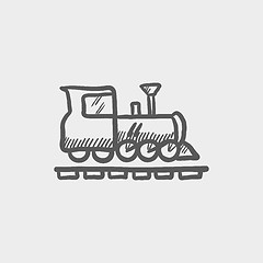 Image showing Railroad train sketch icon