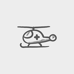 Image showing Air ambulance sketch icon