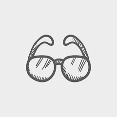 Image showing Sunglasses sketch icon