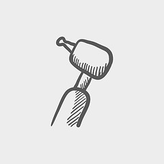 Image showing Dental drill sketch icon