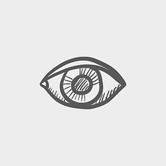 Image showing Eye sketch icon