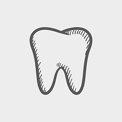 Image showing Tooth sketch icon