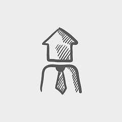 Image showing Housing agent sketch icon