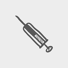 Image showing Syringe sketch icon