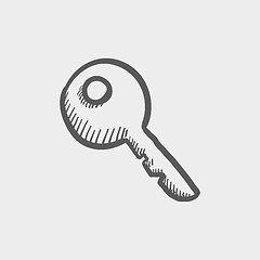 Image showing House key sketch icon