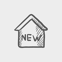 Image showing New house sketch icon