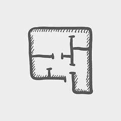 Image showing House infographic sketch icon