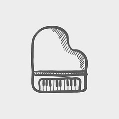 Image showing Piano sketch icon