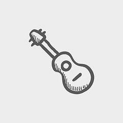 Image showing Acoustic guitar sketch icon