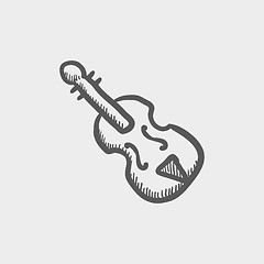 Image showing Cello sketch icon