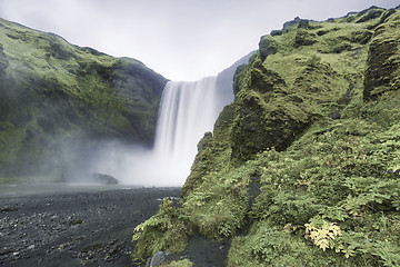 Image showing Skogarfoss waterfall in Iceland