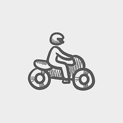 Image showing Motorbike sketch icon