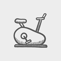 Image showing Fitness cycling sketch icon