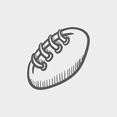 Image showing Football ball sketch icon