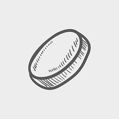 Image showing Hockey puck sketch icon