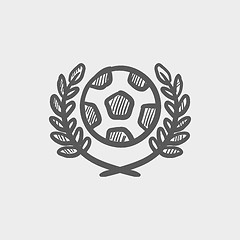 Image showing Sports soccer logo badges sketch icon