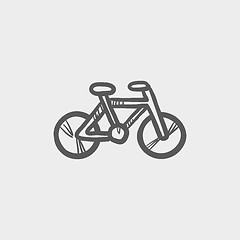 Image showing Vintage bicycle sketch icon