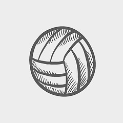 Image showing Volleyball ball sketch icon