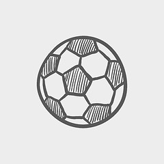 Image showing Soccer ball sketch icon