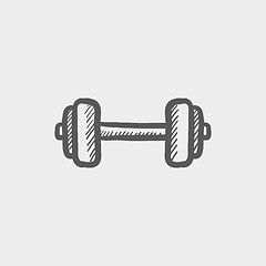 Image showing Dumbbell sketch icon