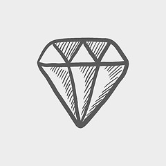 Image showing Diamond sketch icon