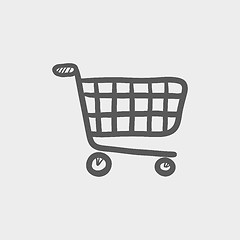Image showing Shopping cart sketch icon