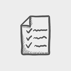 Image showing Checklist sketch icon