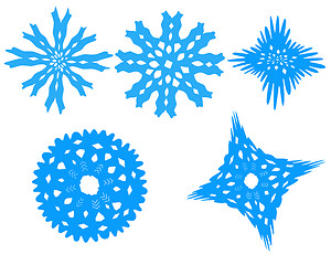 Image showing snowflakes isolated on the white background