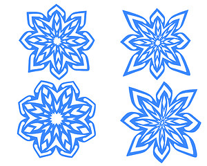 Image showing snowflakes isolated on the white background