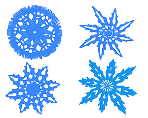 Image showing snowflakes isolated on the white background