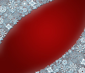 Image showing pattern from snowflakes for holiday card