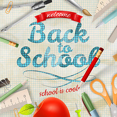 Image showing Back to school background. EPS 1